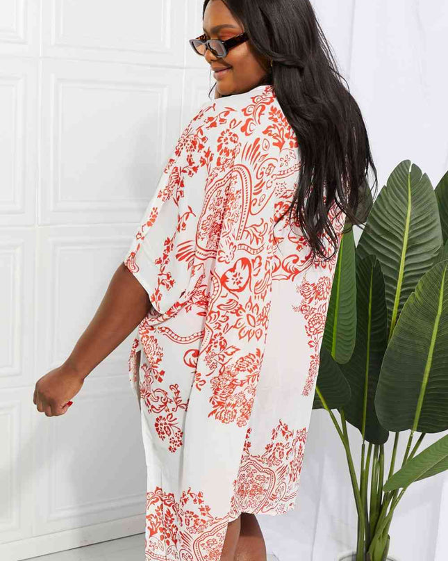 Floral Side Slit Cover Up