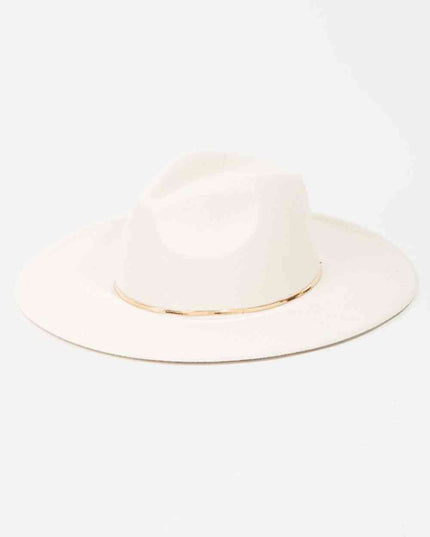 Fame Slice of Chic Herringbone Chain Fedora