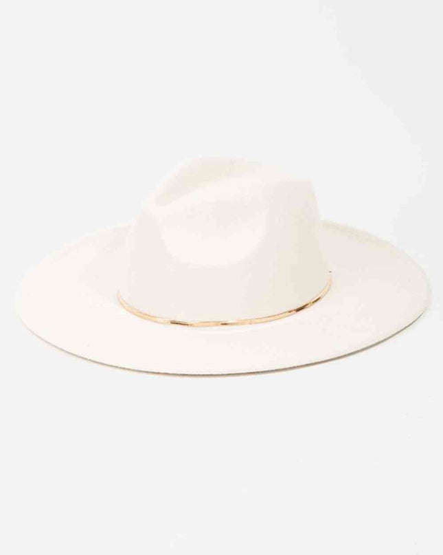 Fame Slice of Chic Herringbone Chain Fedora