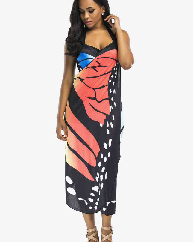 Butterfly Spaghetti Strap Cover Up