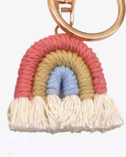Assorted 4-Pack Rainbow Fringe Keychain