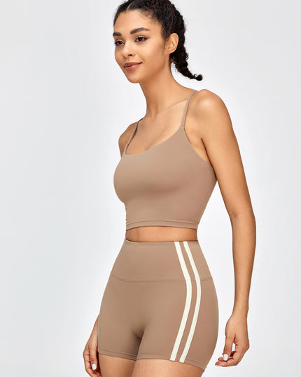 Crisscross Spaghetti Strap Active Bra