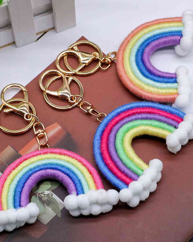 Assorted 4-Pack Hand-Woven Keychain with Clasp