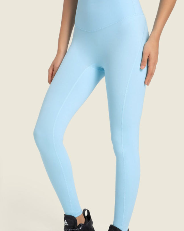 Seamless High-Rise Wide Waistband Yoga Leggings