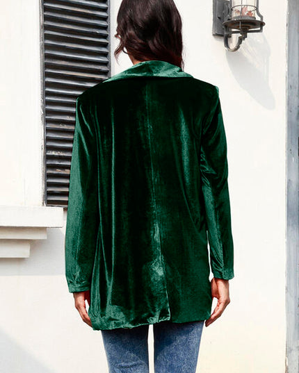 Button Up Pocketed Long Sleeve Jacket