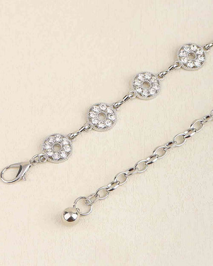Rhinestone Decor Zinc Alloy Belt
