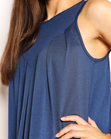 Double Take Round Neck Sleeveless Mini Dress