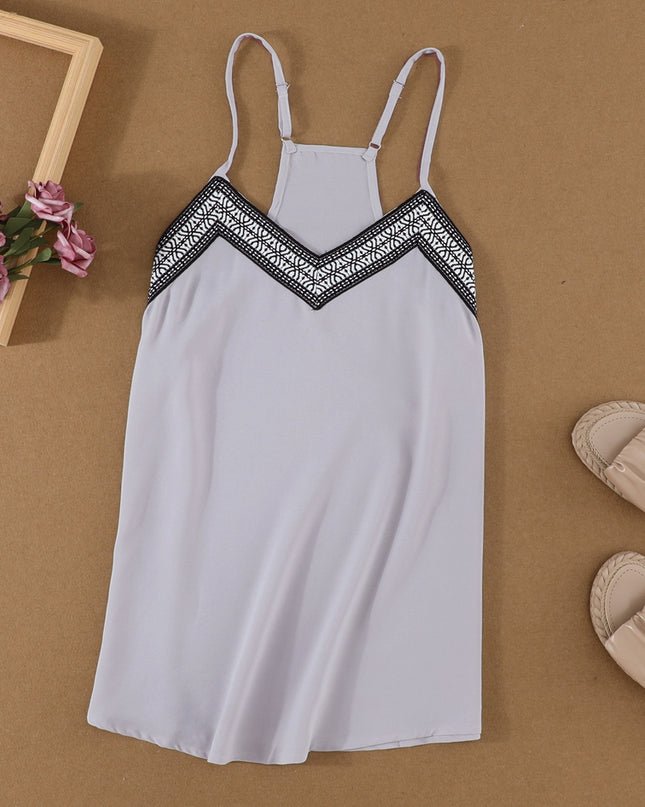 Contrast Trim Racerback Cami