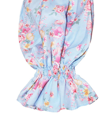 Double Take Cropped Sweetheart Neck Bubble Sleeve Blouse