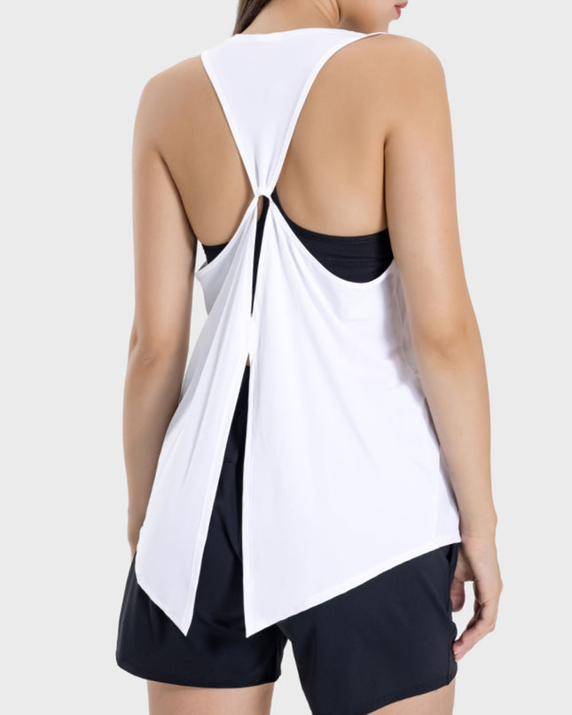 Round Neck Wide Strap Active Tank