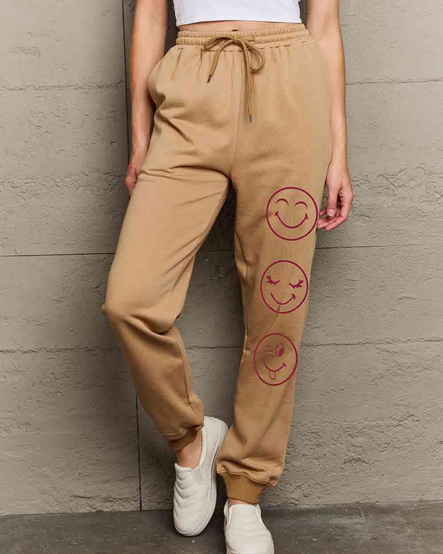 Simply Love Full Size Emoji Graphic Sweatpants