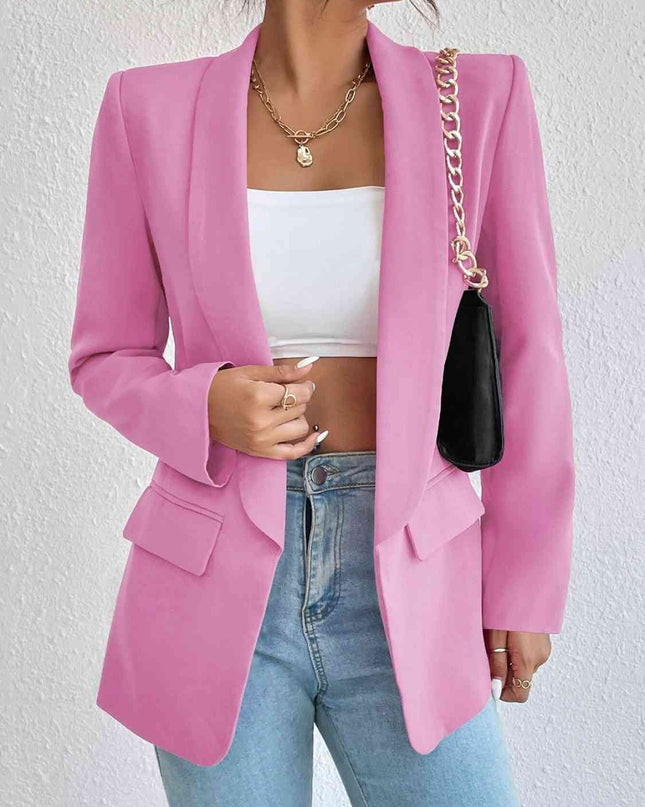 Shawl Collar Long Sleeve Blazer
