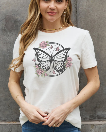 Simply Love Simply Love Full Size Butterfly Graphic Cotton Tee
