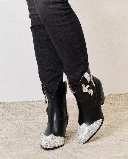 East Lion Corp Rhinestone Pointed  Boots