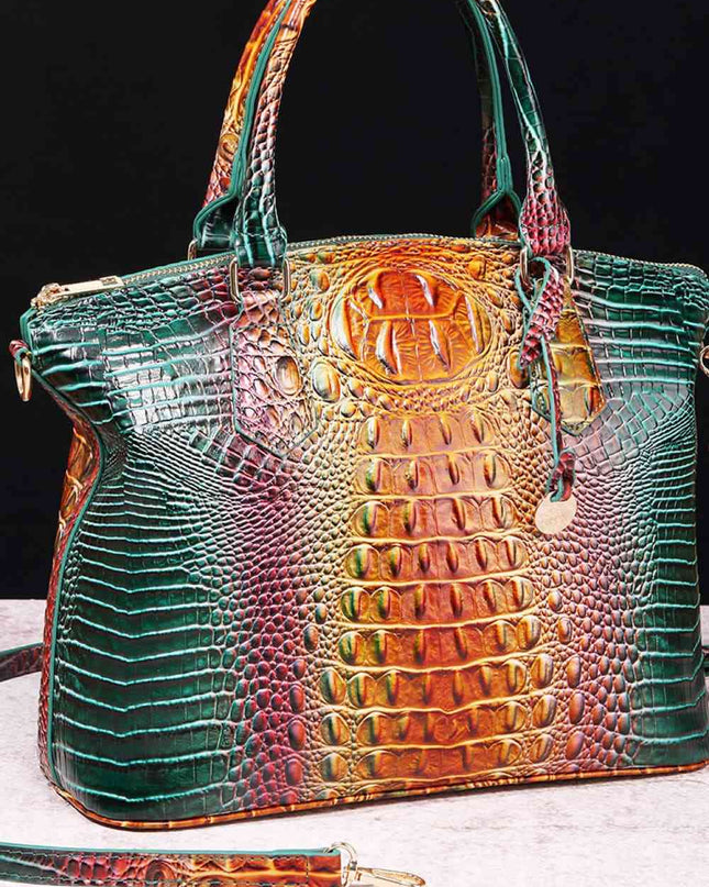 Gradient PU Leather Handbag