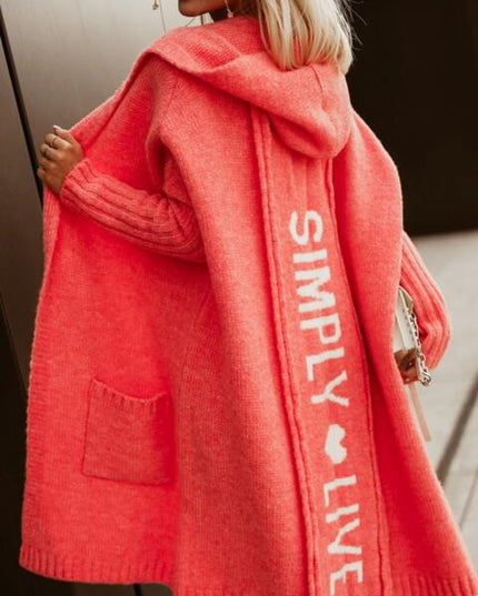 Full Size SIMPLY LIVE Hooded Cardigan