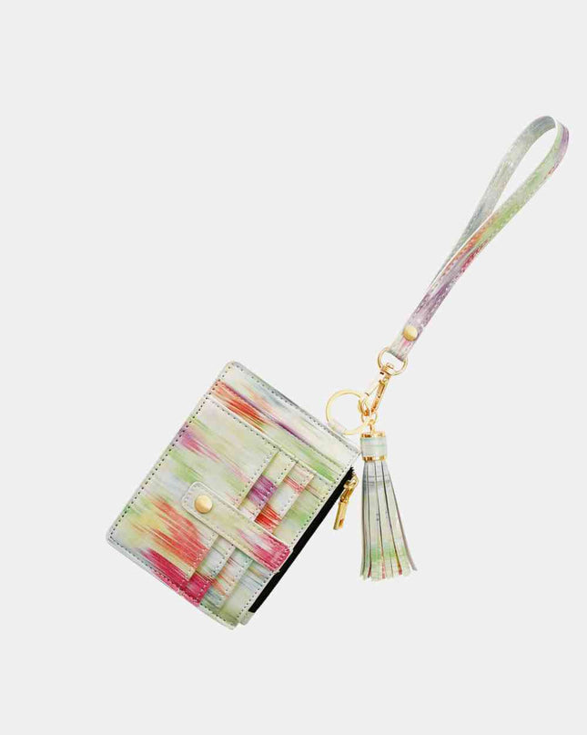 Printed Tassel Keychain with Wallet