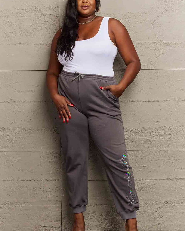 Simply Love Full Size SKELETON Graphic Sweatpants