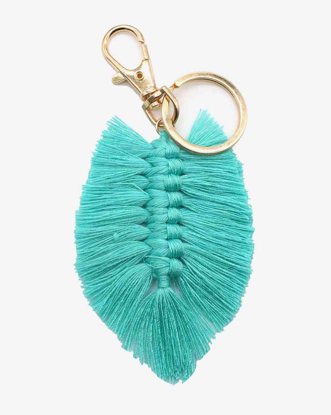 Assorted 4-Pack Leaf Shape Fringe Keychain