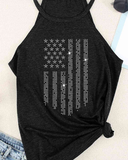 Graphic Grecian Neck Tank