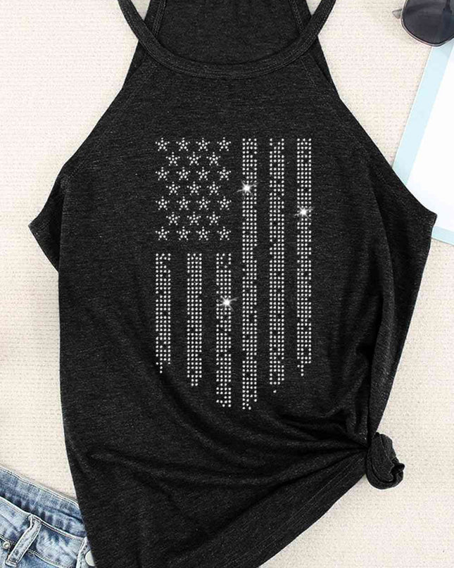 Graphic Grecian Neck Tank