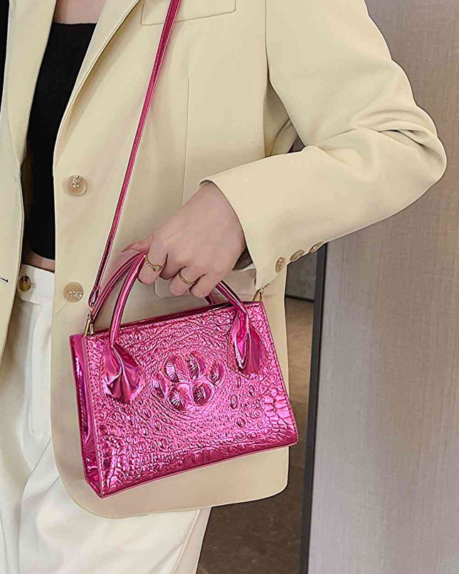 Textured PU Leather Crossbody Bag
