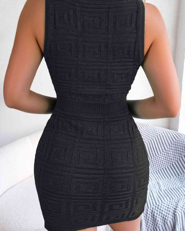 Cutout Sleeveless Knit Dress