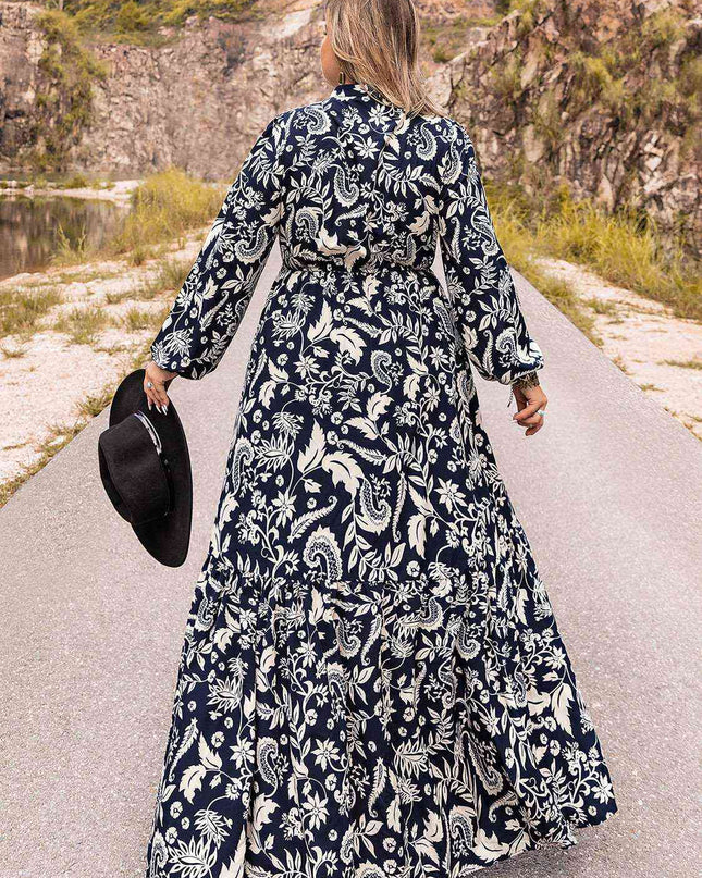 Plus Size Long Sleeve Maxi Dress
