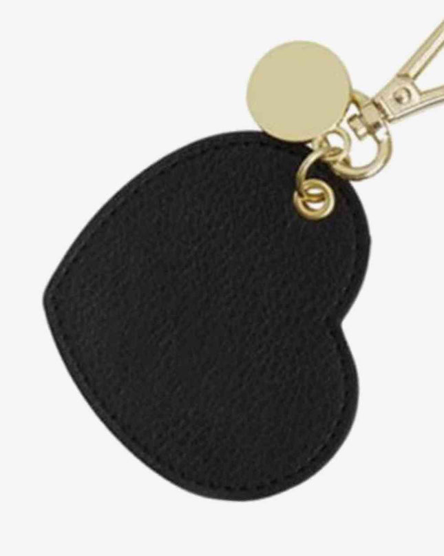 Assorted 4-Pack Heart Shape PU Leather Keychain