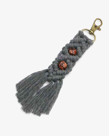 Assorted 4-Pack Handmade Macrame Fringe Keychain