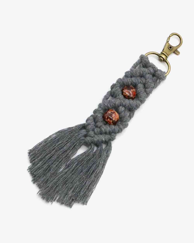 Assorted 4-Pack Handmade Macrame Fringe Keychain