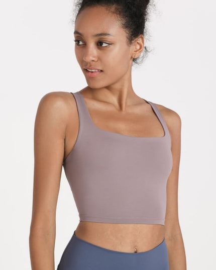 Crisscross Open Back Cropped Sports Cami