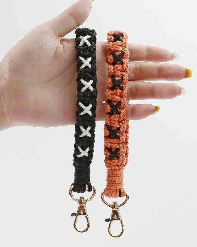 Contrast Macrame Key Chain