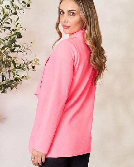 Heimish Full Size Open Front Long Sleeve Blazer