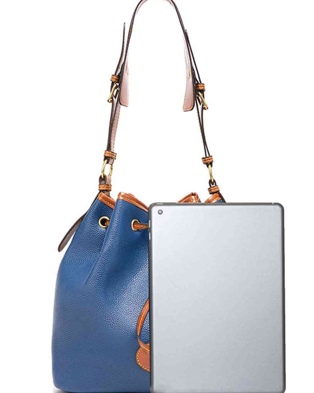 PU Drawstring Bucket Bag