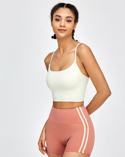 Crisscross Spaghetti Strap Active Bra