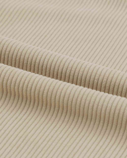 Ribbed Front Pocket Elastic Waist Pants