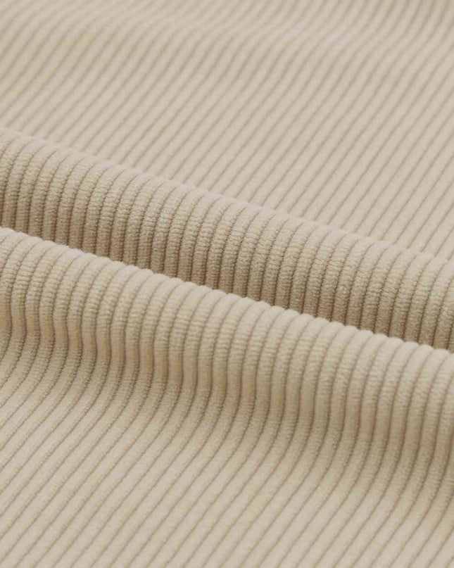 Ribbed Front Pocket Elastic Waist Pants