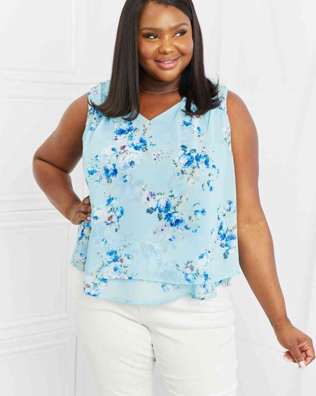Sew In Love Off To Brunch Full Size Floral Tank Top