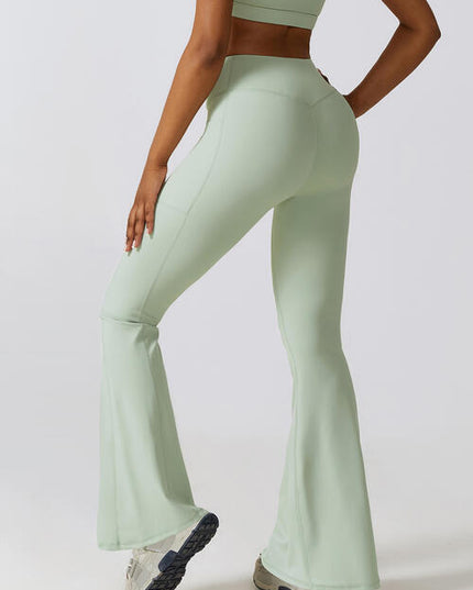 Flare Leg Active Pants with Pockets