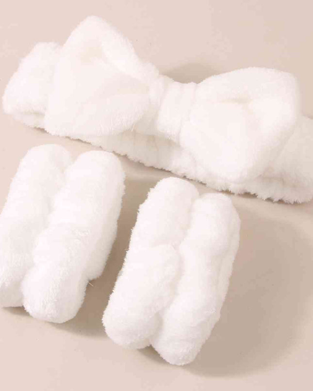 Face Wash Wristband and Bow Headband