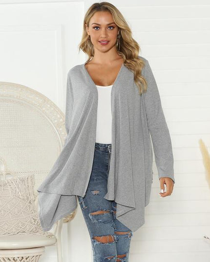 Floral Open Front Long Sleeve Cardigan