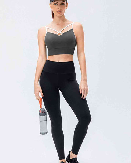Wide Waistband Slim Fit Active Leggings