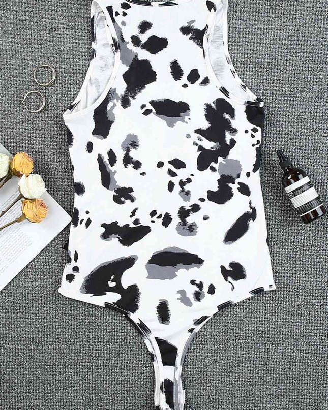 Fringed Tie-Dye Round Neck Bodysuit