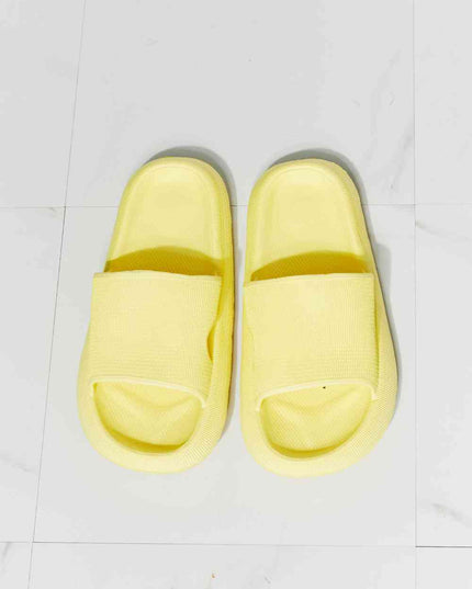 MMShoes Arms Around Me Open Toe Slide in Yellow