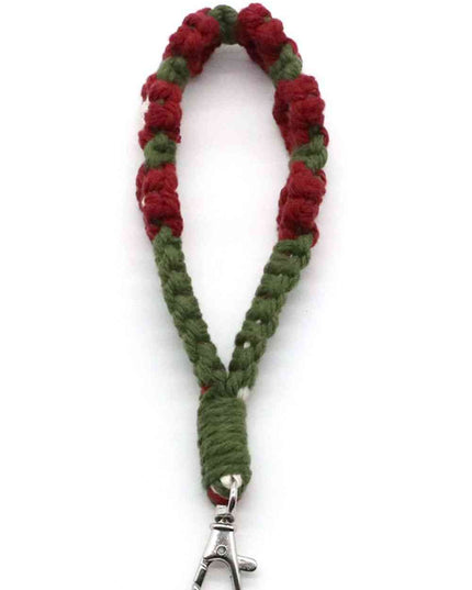 Assorted 4-Pack Hand-Woven Flower Macrame Wristlet Keychain