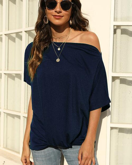 One Shoulder Short Sleeve T-Shirt