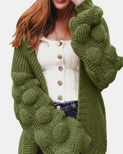 Open Front Long Sleeve Cardigan