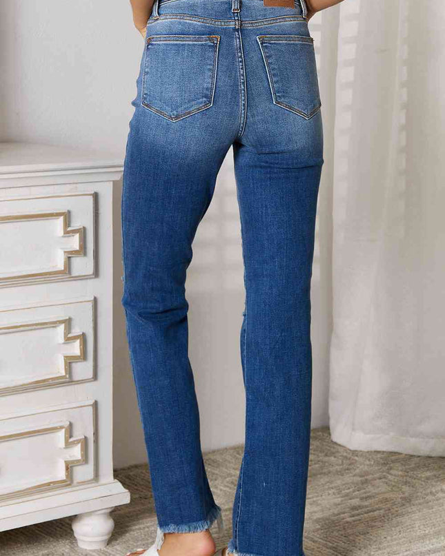 Judy Blue Full Size Distressed Raw Hem Jeans