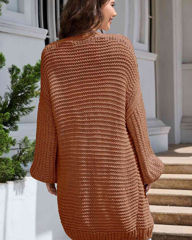 Open Front Longline Cardigan